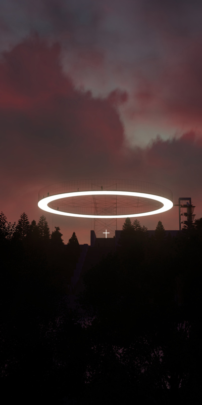 Memorijalni kompleks spomen centra na planini Cer, Konkursno arhitektonsko rešenje